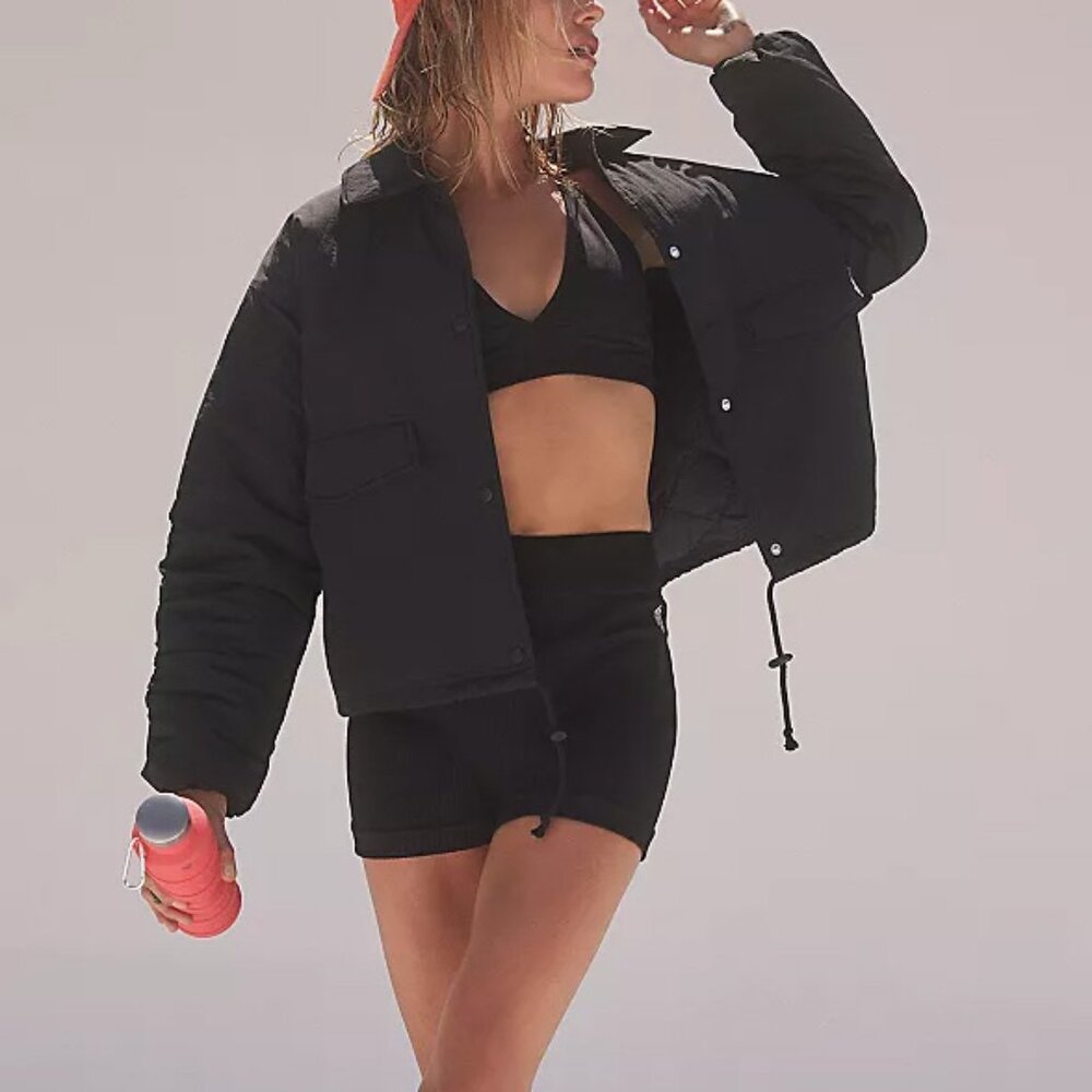 FP MOVEMENT Off The Bleachers Coaches Jacket / Black